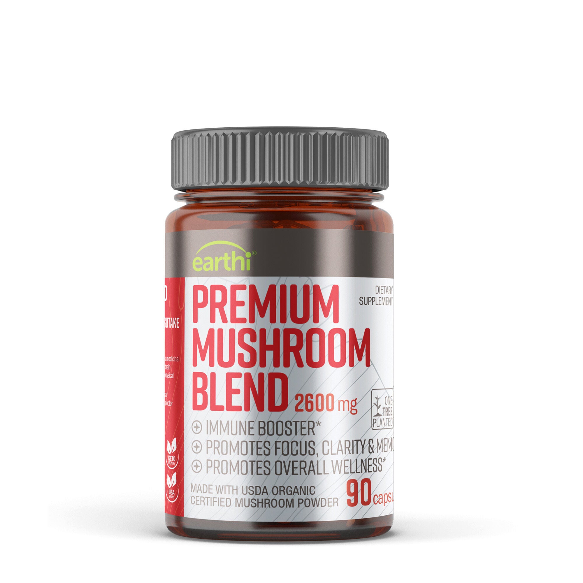 Premium Mushroom Blend 2600mg 90 Capsules (30 Servings) GNC